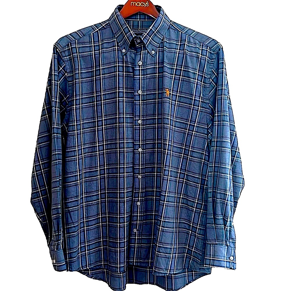 SOUTHERN CASANOVA Men’s Stormy Check Button Down Shirt~Size: L